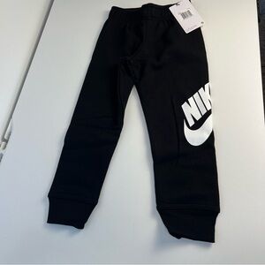 Nike 4 Black Kids Joggers with White Logo, NEW sweatpants